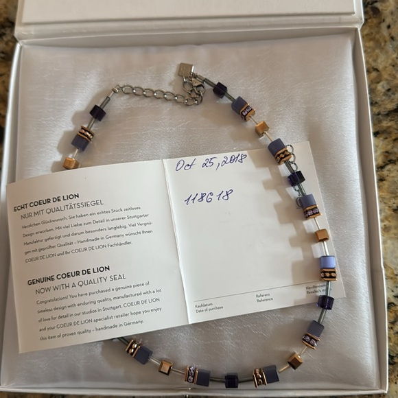 Coeur de Lion Purple & Gold necklace - Picture 4 of 6